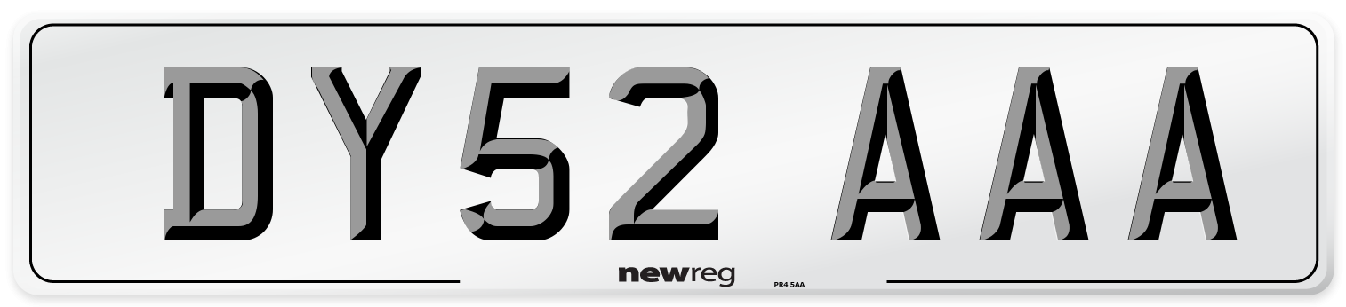 DY52 AAA Number Plate from New Reg